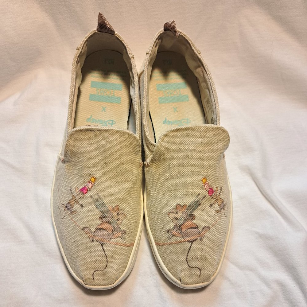 Disney Cinderella Toms Gus and Jaq Deconstructed Alpargata Slip-On Size 5.5